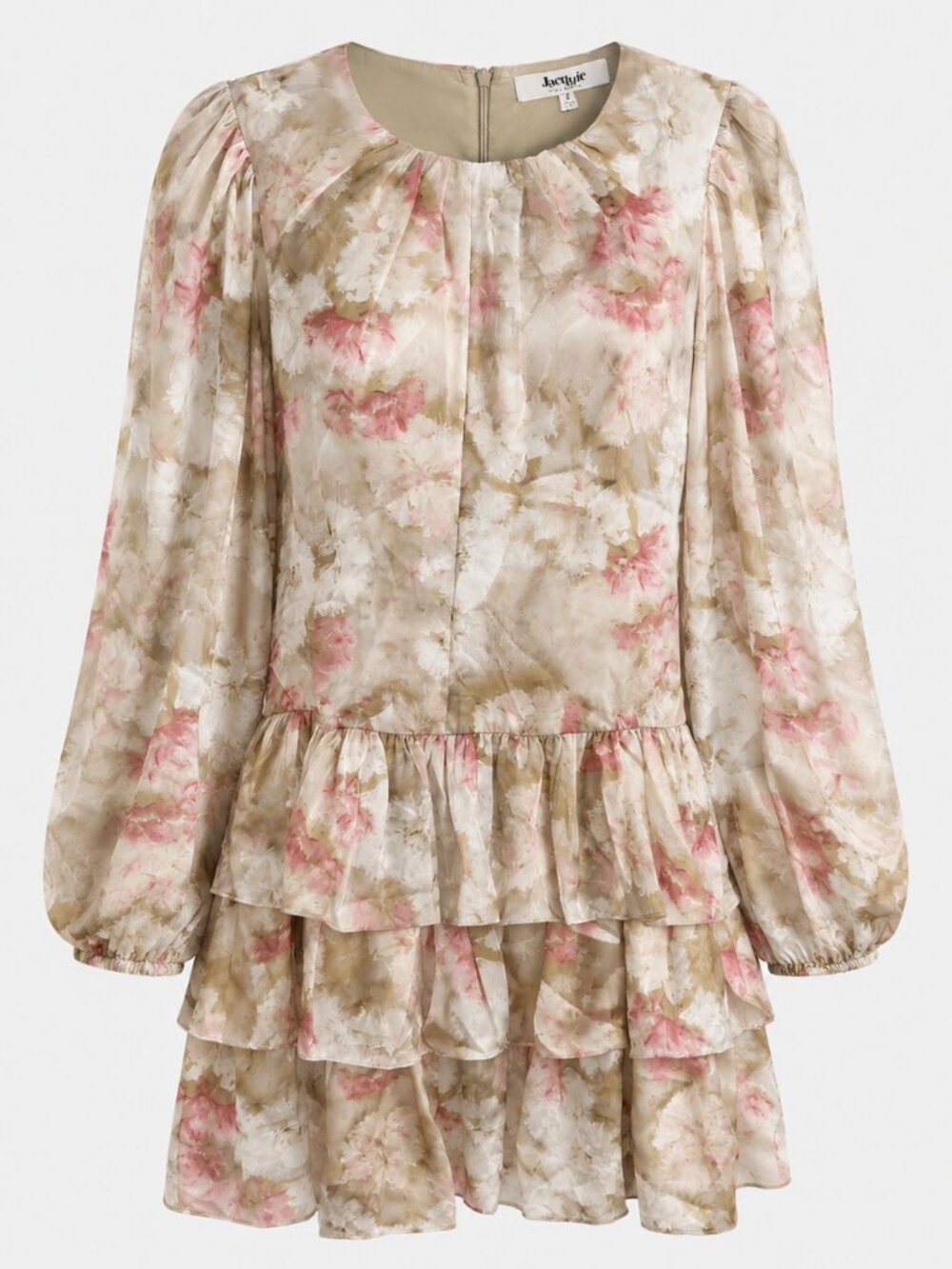NWT Jacquie the Label Dress Floral Long Sleeved smocked Ruffled tier Dress Sz. M